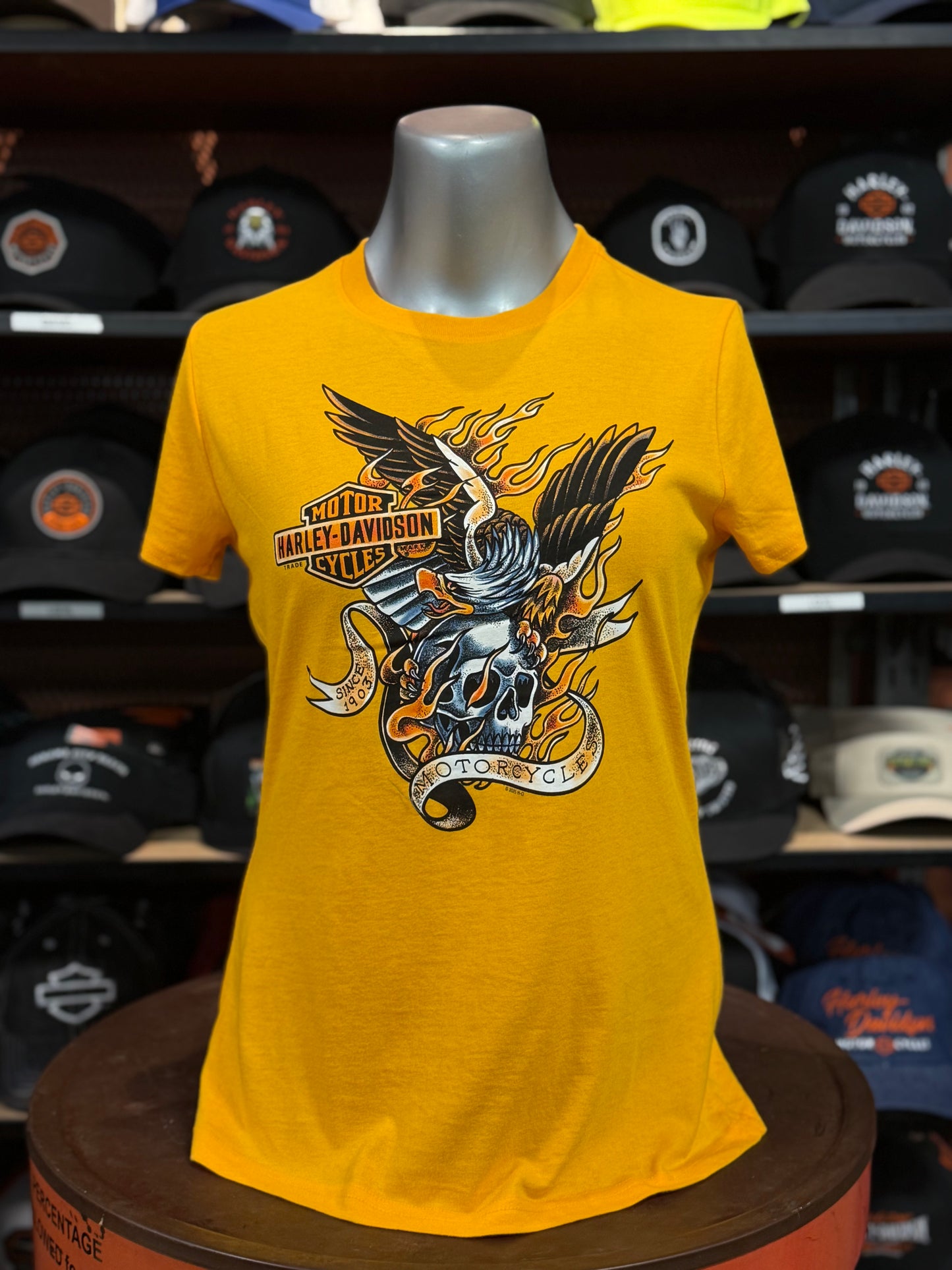Dealer Women Eagle Skull Short Sleeve