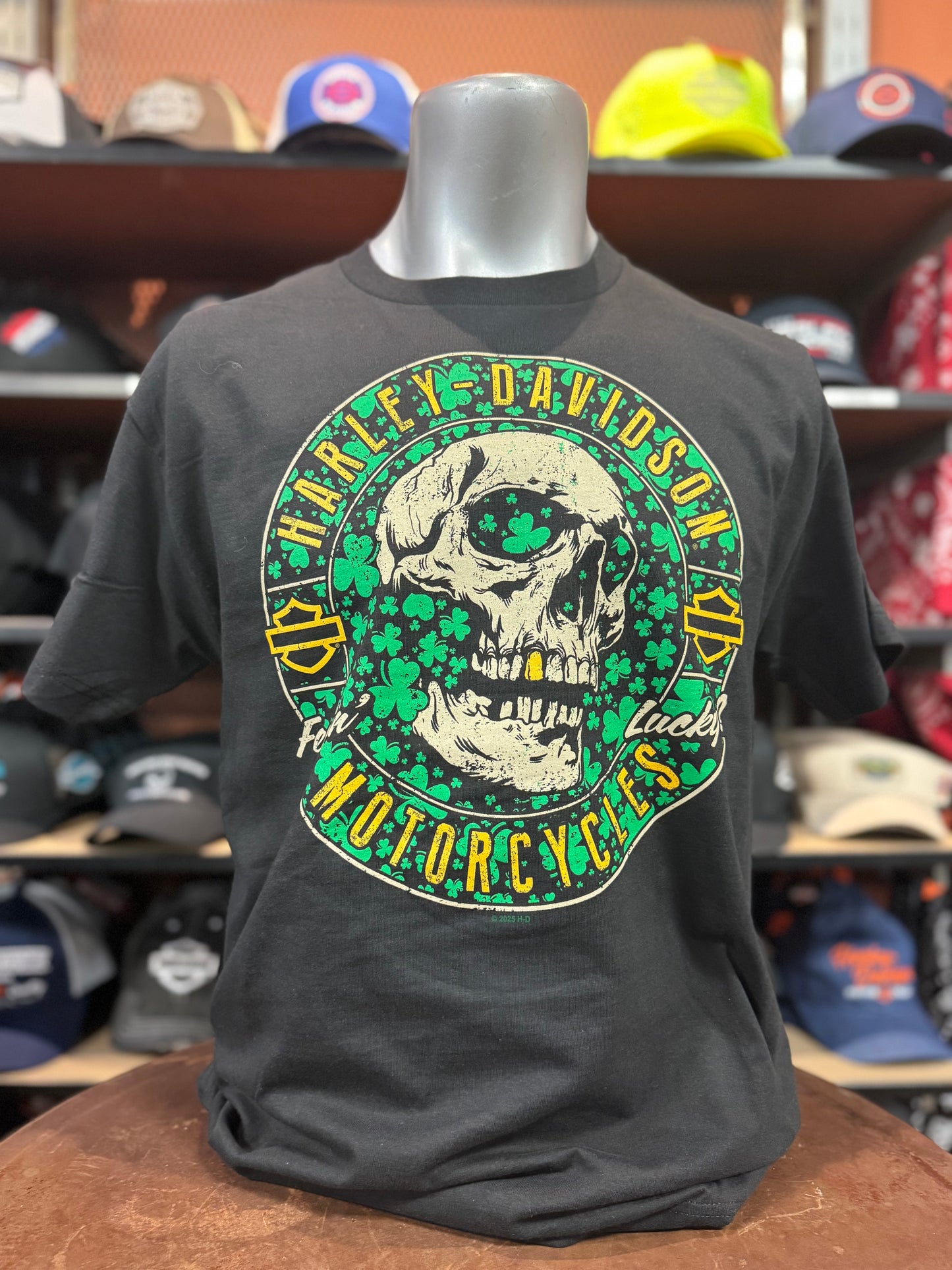 Dealer Short Sleeve Shamrock Skull Tee