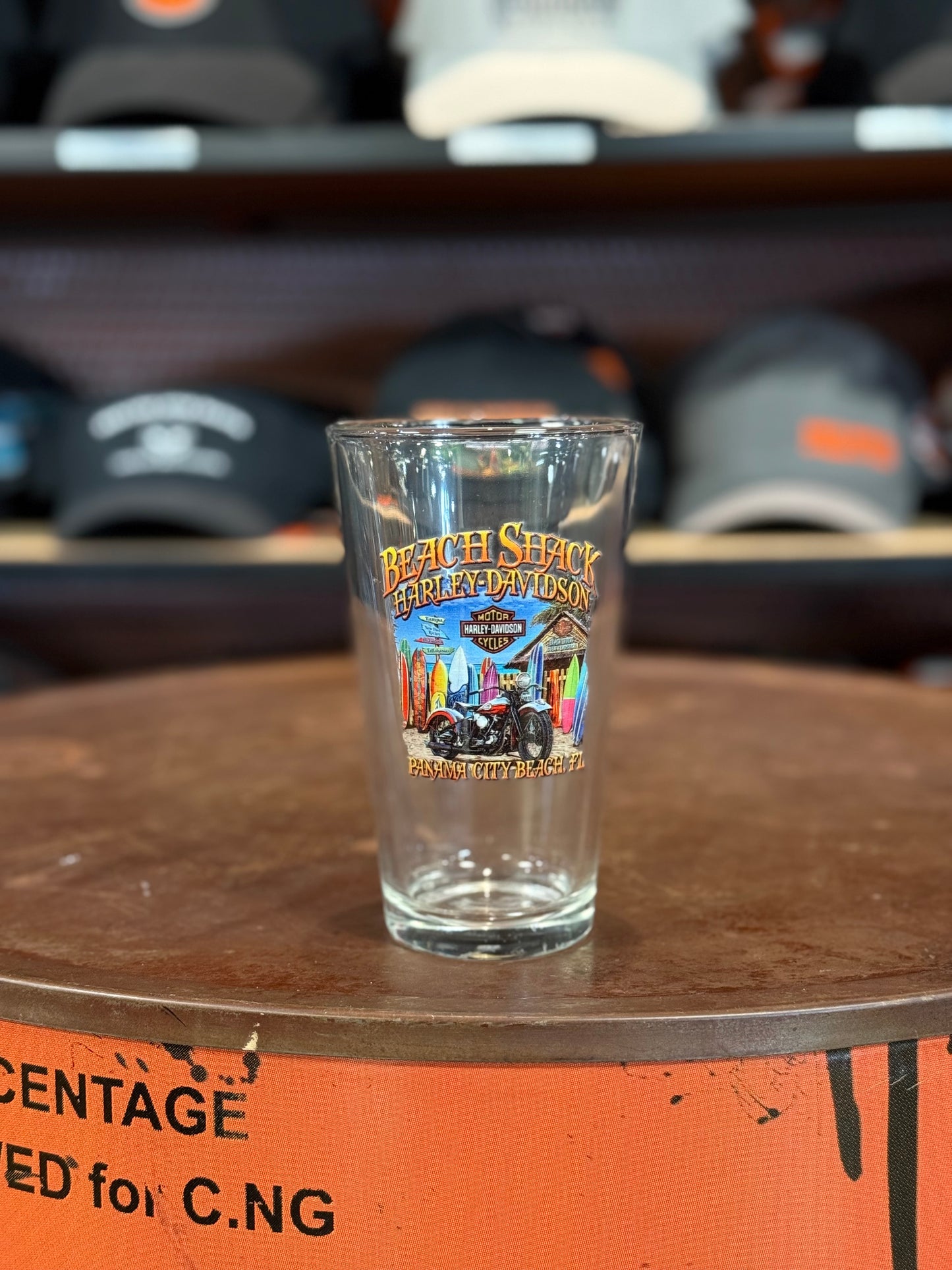 Beach Shack Surfboard Pint Glass