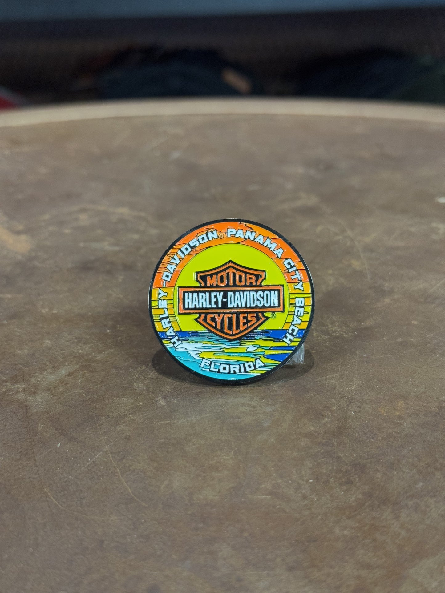 HD Dealer Sunset Skull Challenge Coin