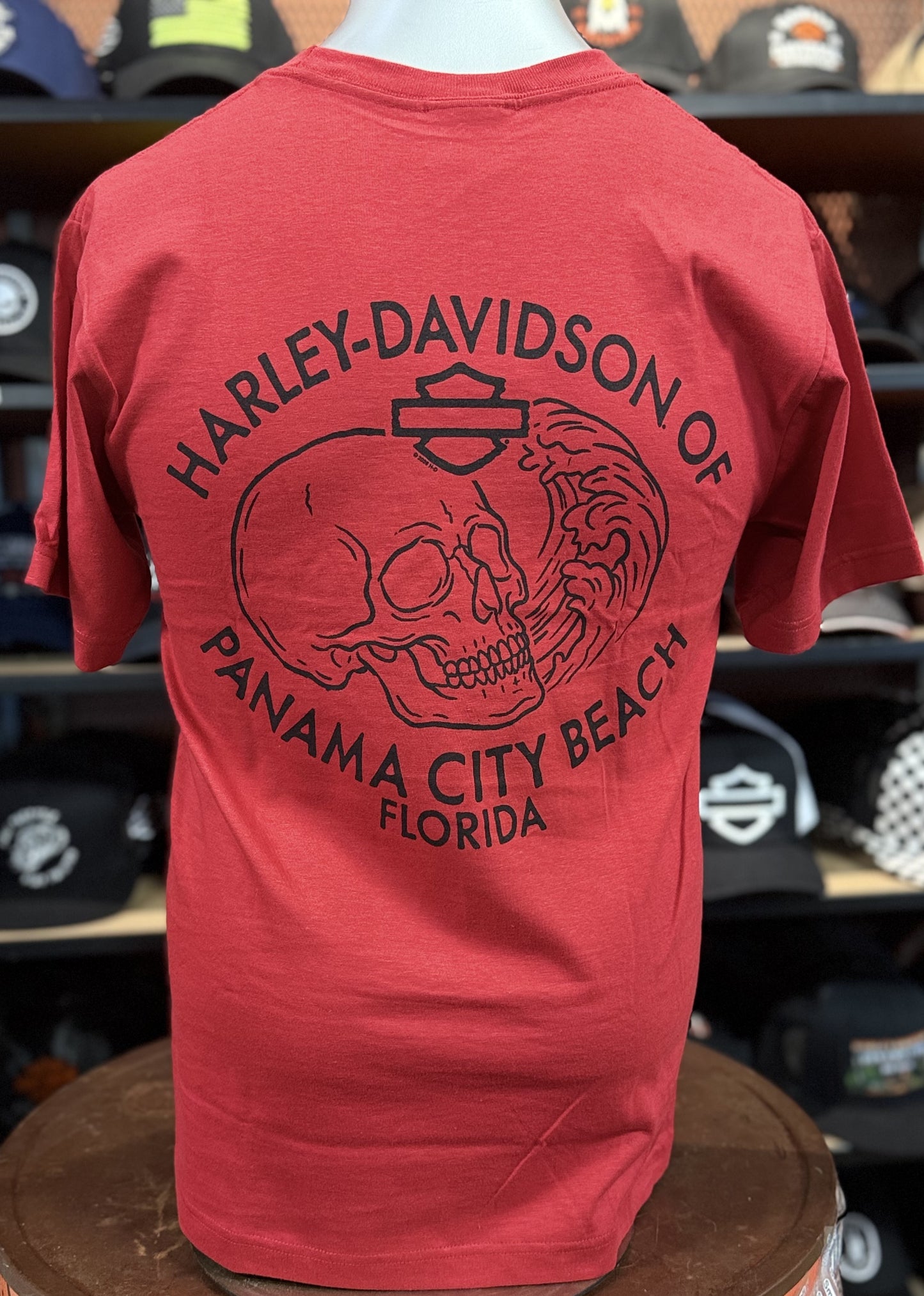 Dealer One Line Tee in Chili Pepper