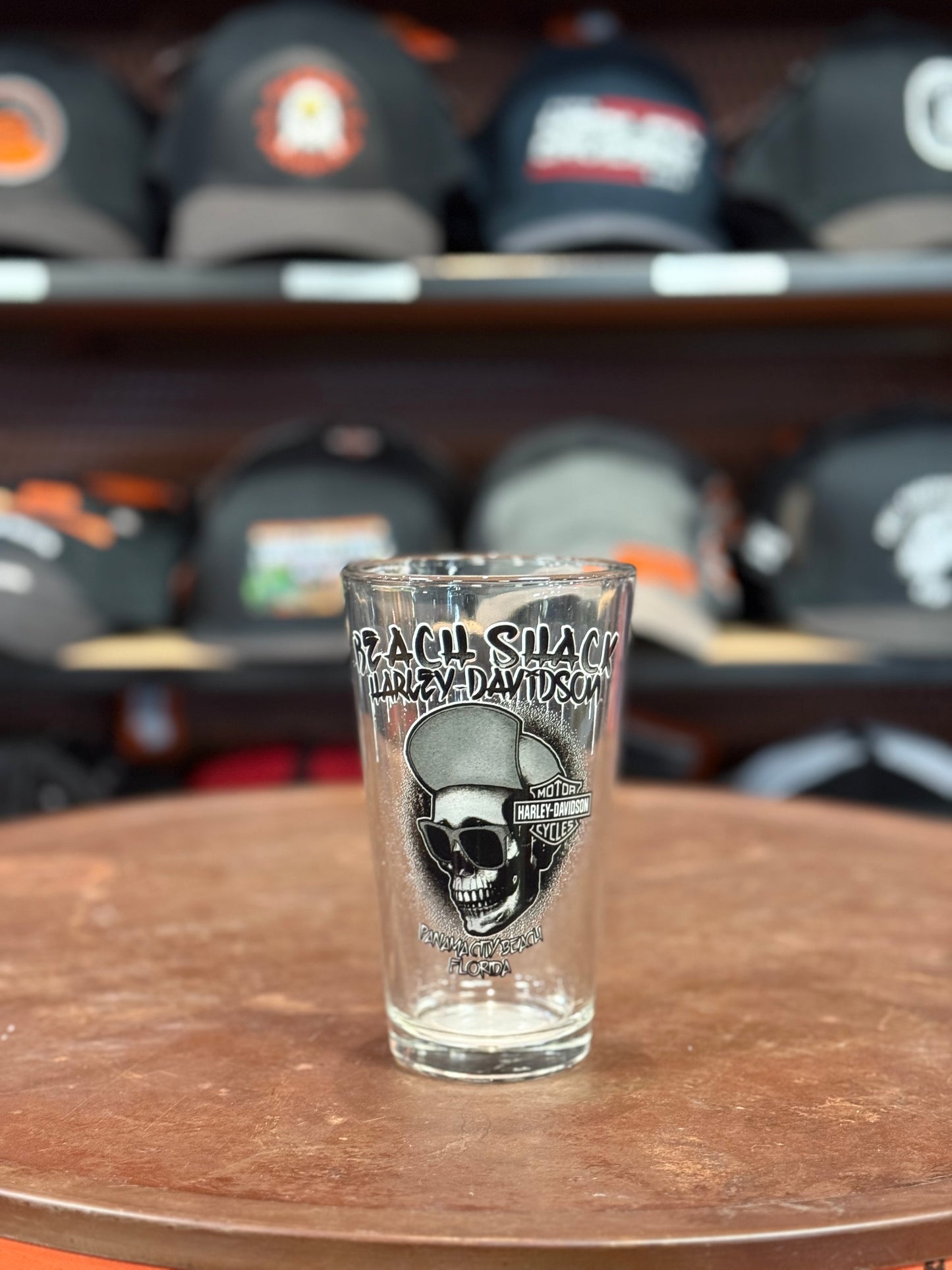 Beach Shack Skull Cap Pint Glass