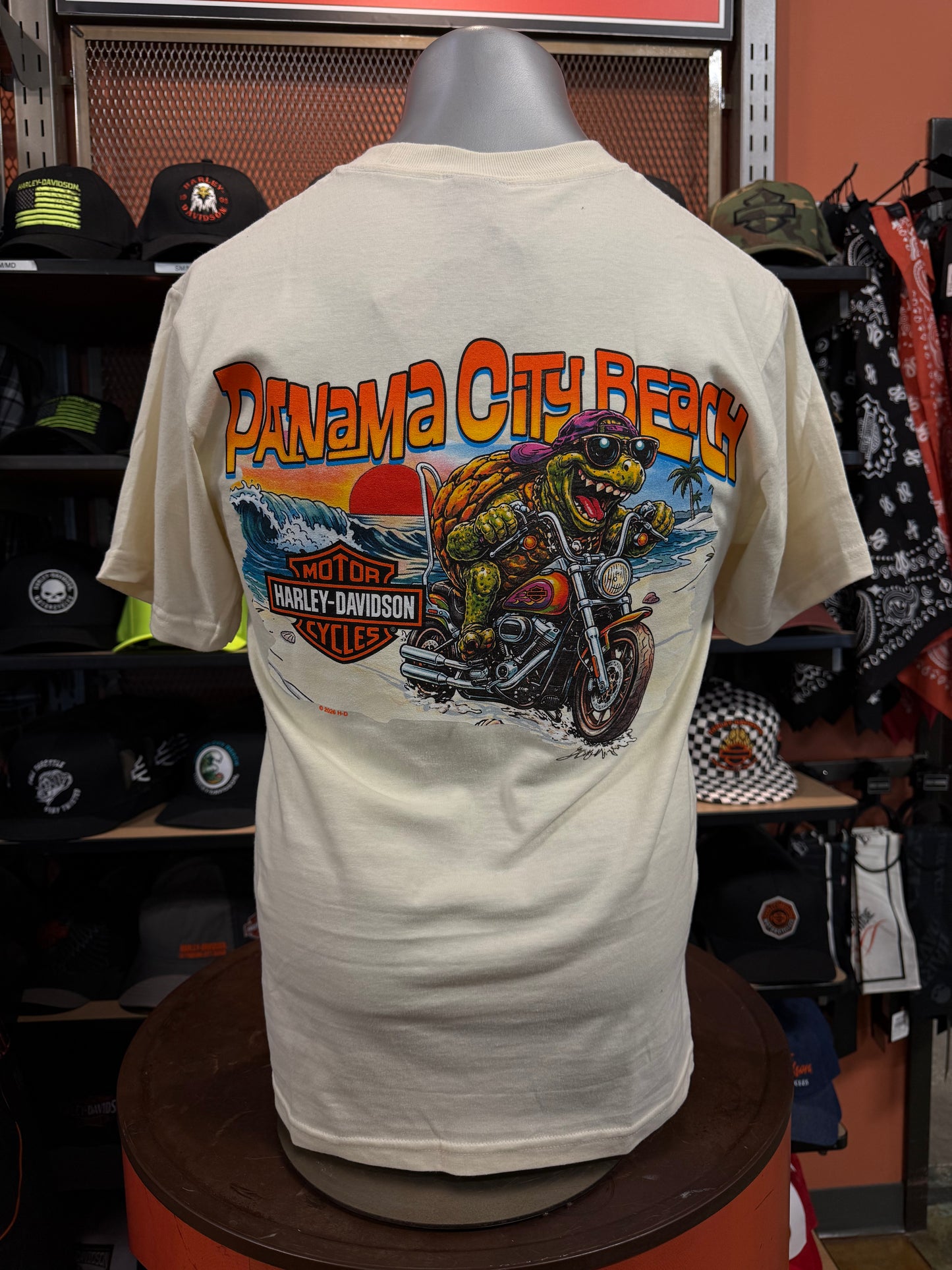 Dealer Short Sleeve Turtle Fink Tee in Antique White