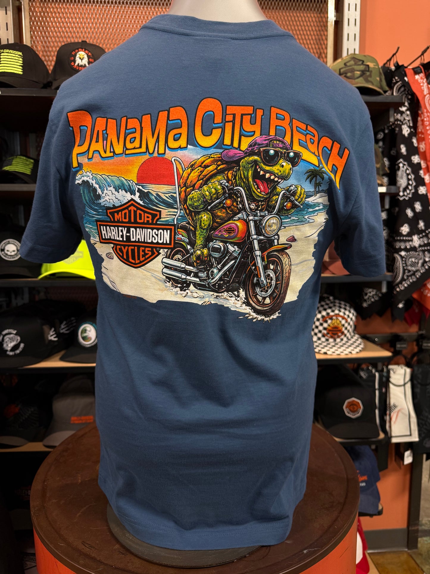 Dealer Short Sleeve Turtle Fink Tee in Ensign Blue