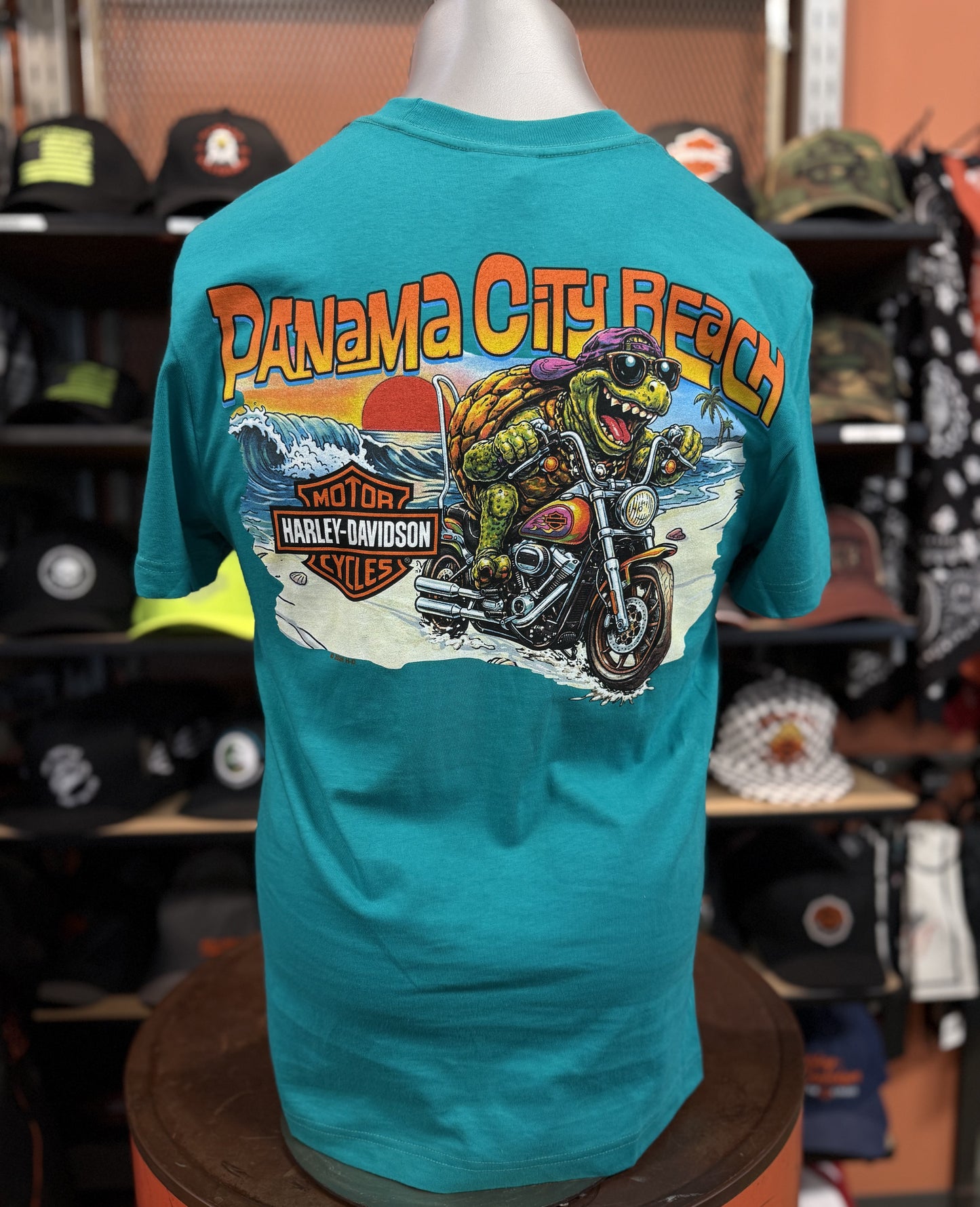 Dealer Short Sleeve Turtle Fink Tee in Tropical Green