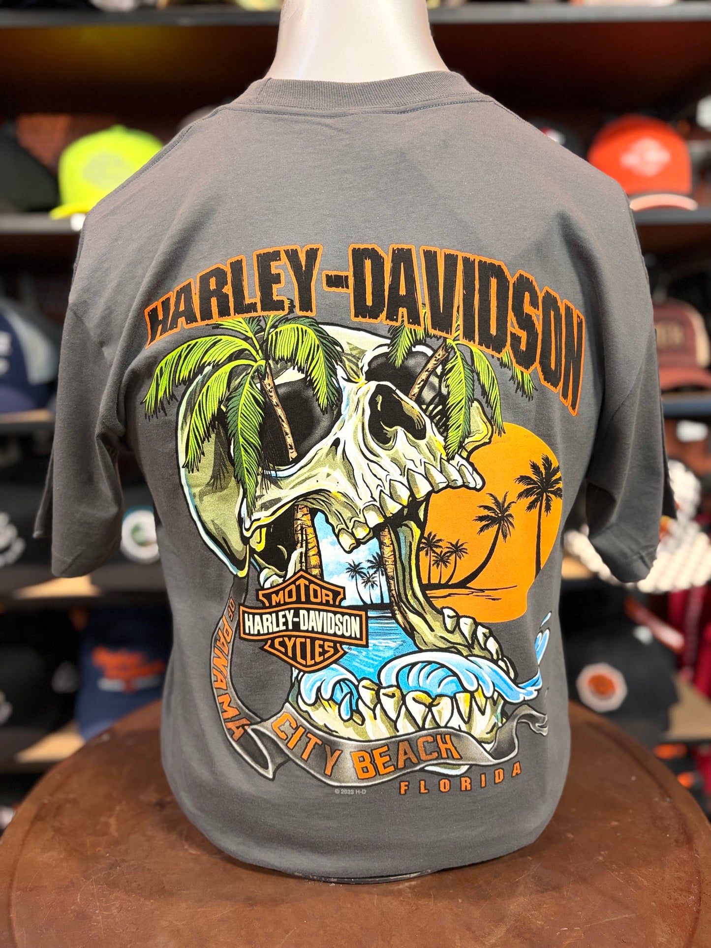 Dealer Men's Wave Skull Short Sleeve in Magnet Grey