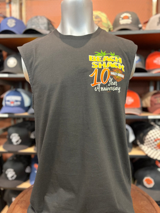 Beach Shack 10 Year Anniversary Black Sleeveless