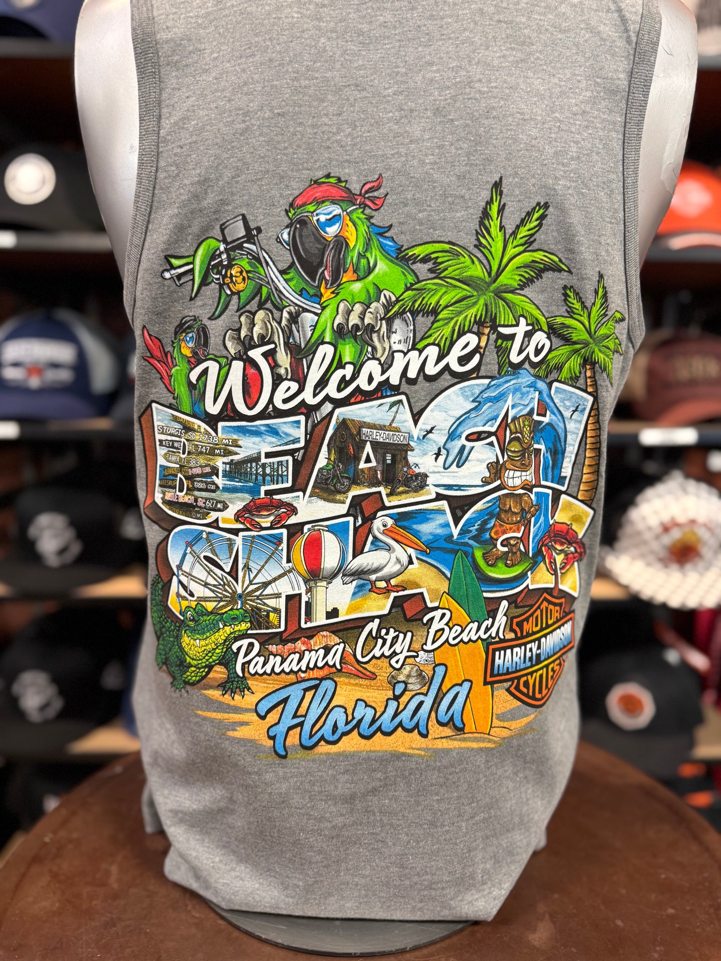 Beach Shack 10 Year Anniversary Grey Tank Top