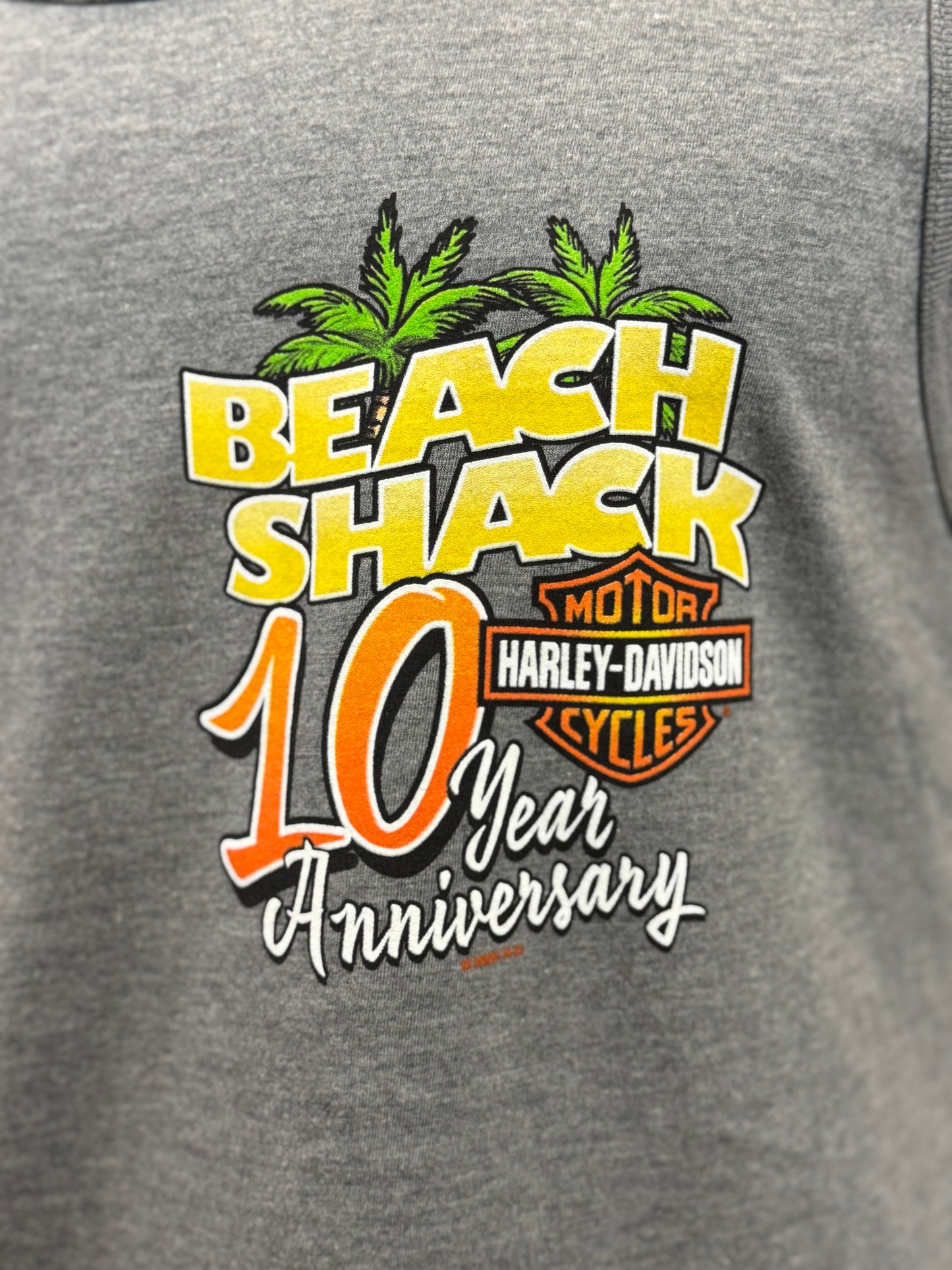 Beach Shack 10 Year Anniversary Grey Tank Top