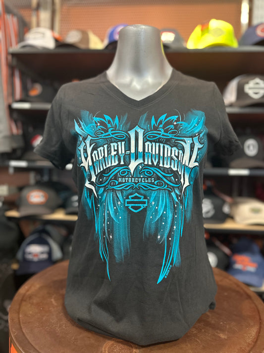 Beach Shack Short Sleeve Sparkle Wing Tee