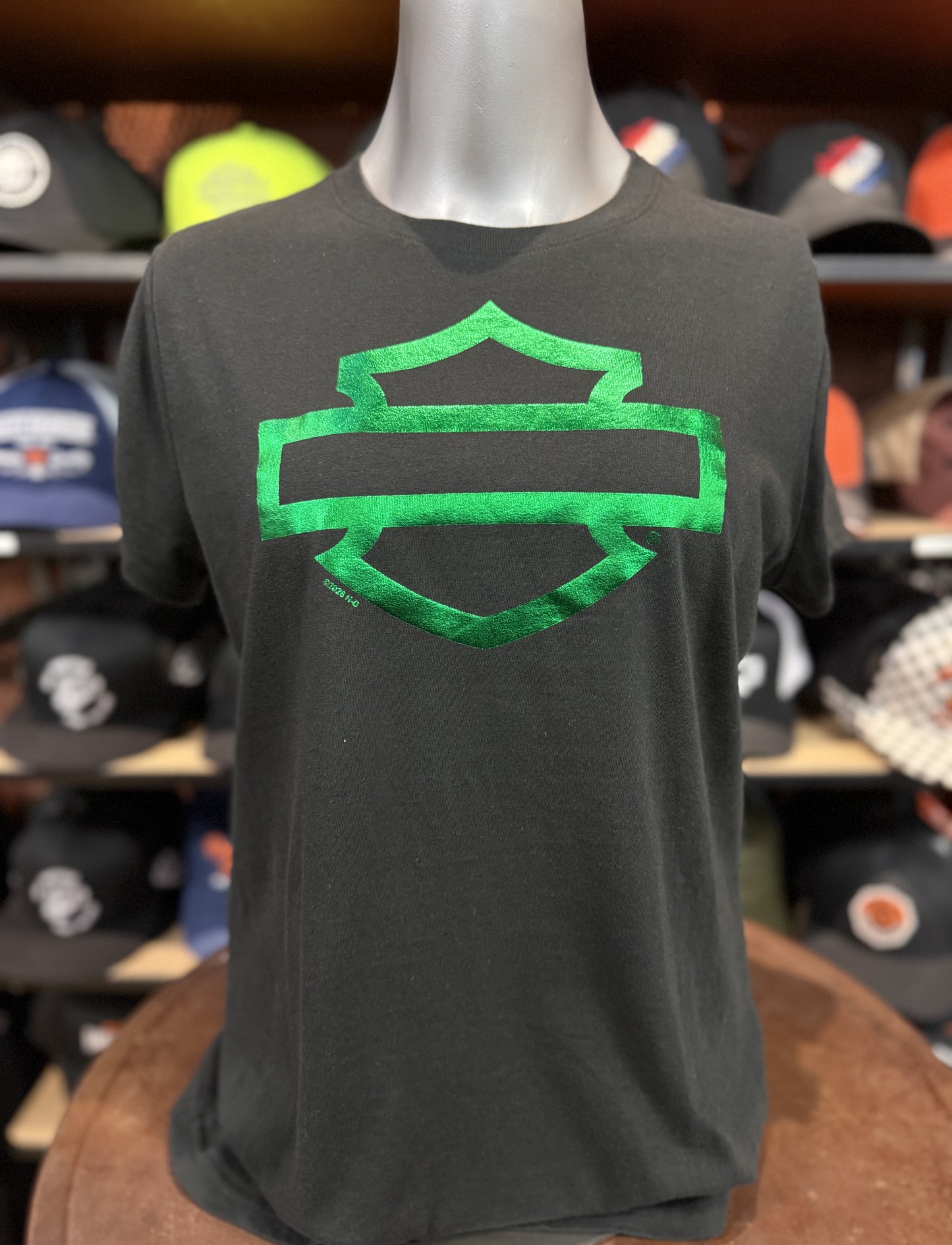 Dealer Women's Green Foil Short Sleeve