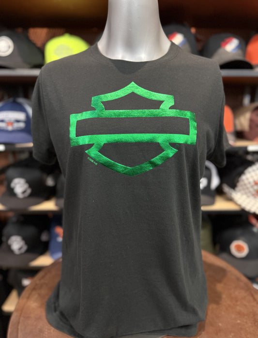 Dealer Women's Green Foil Short Sleeve