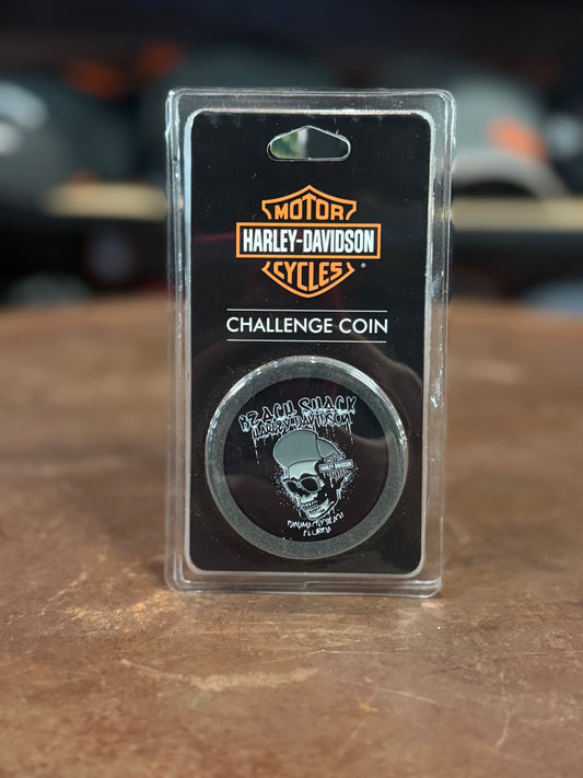 Beach Shack Skull Cap Challenge Coin