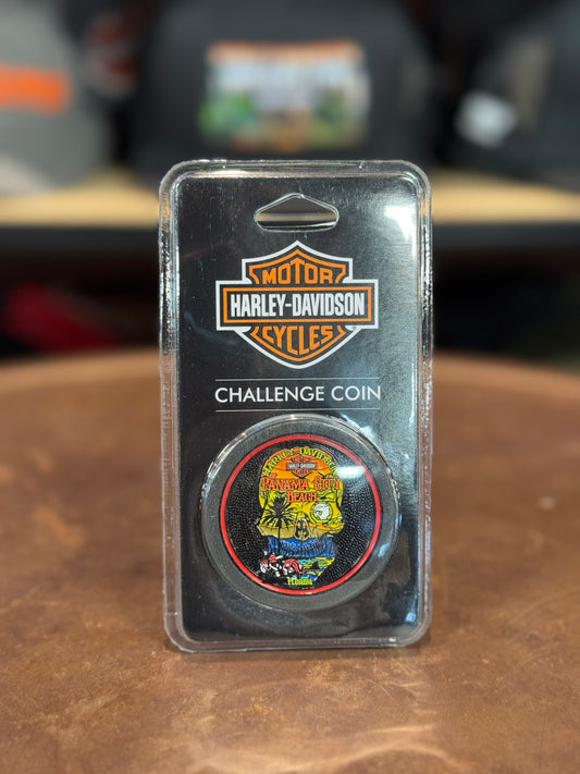 HD Dealer Sunset Skull Challenge Coin