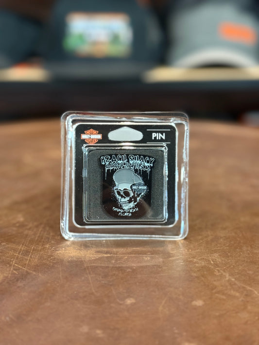 Beach Shack Skull Cap Pin