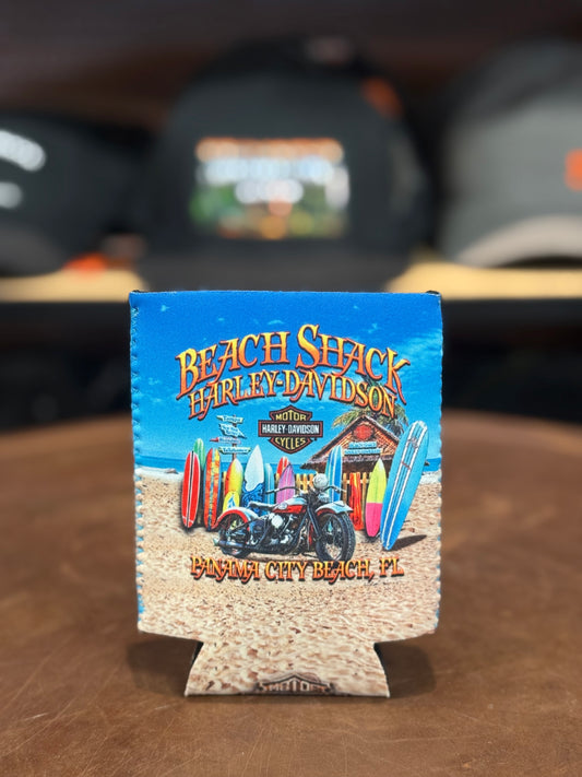 Beach Shack Surfboard Can Koozie