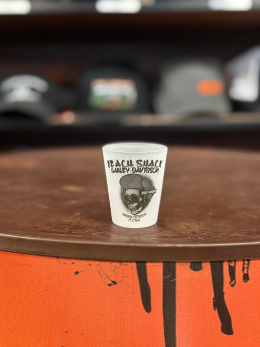 Beach Shack Skull Cap Frosted Shot Glass