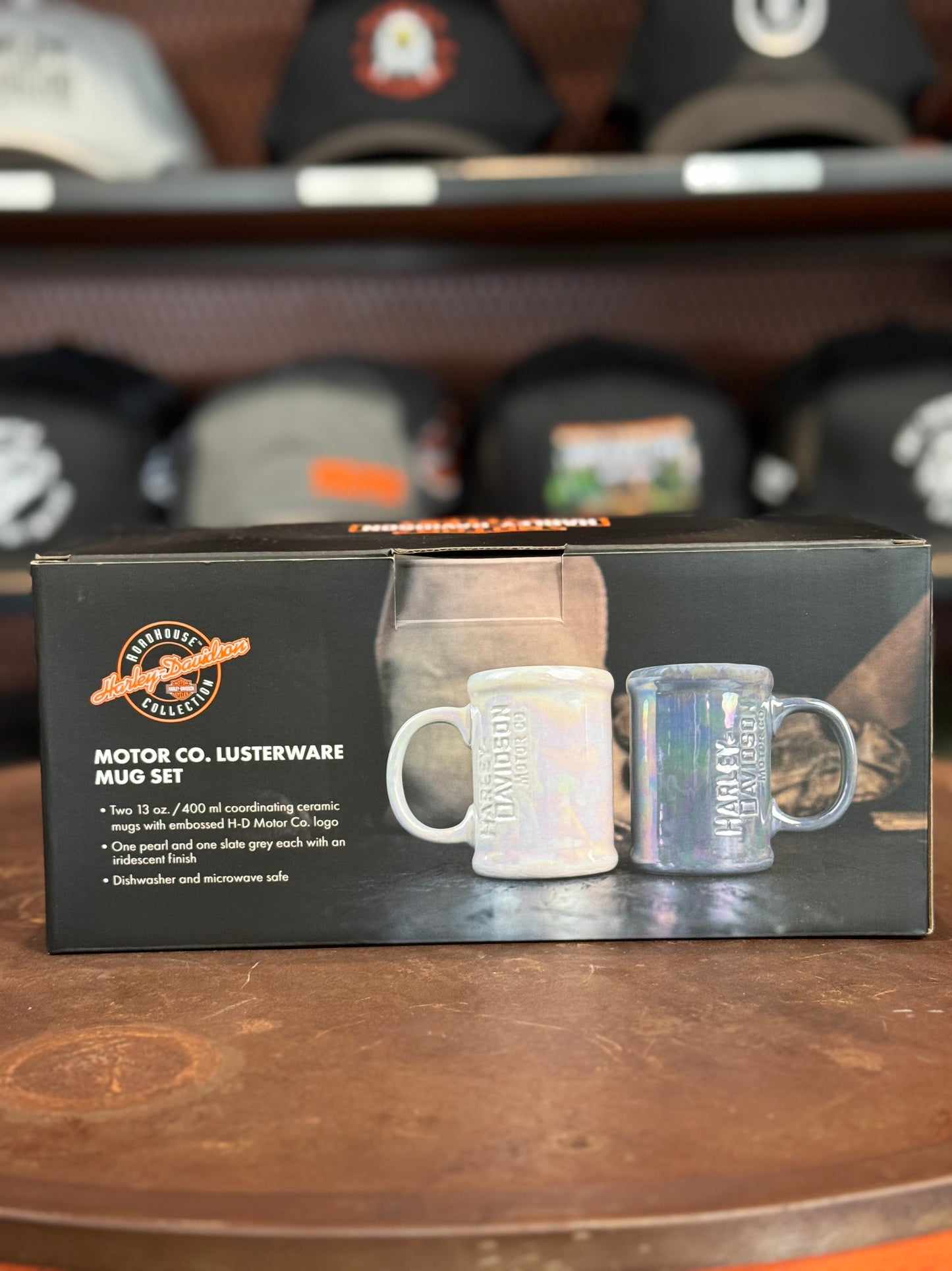 Harley-Davidson® Lusterware Mug Set