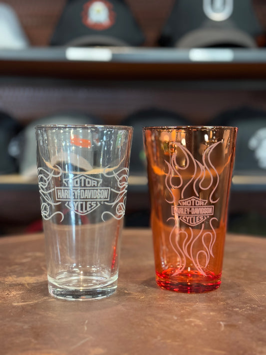 Harley-Davidson®  B&S Flames Pint Glass Set