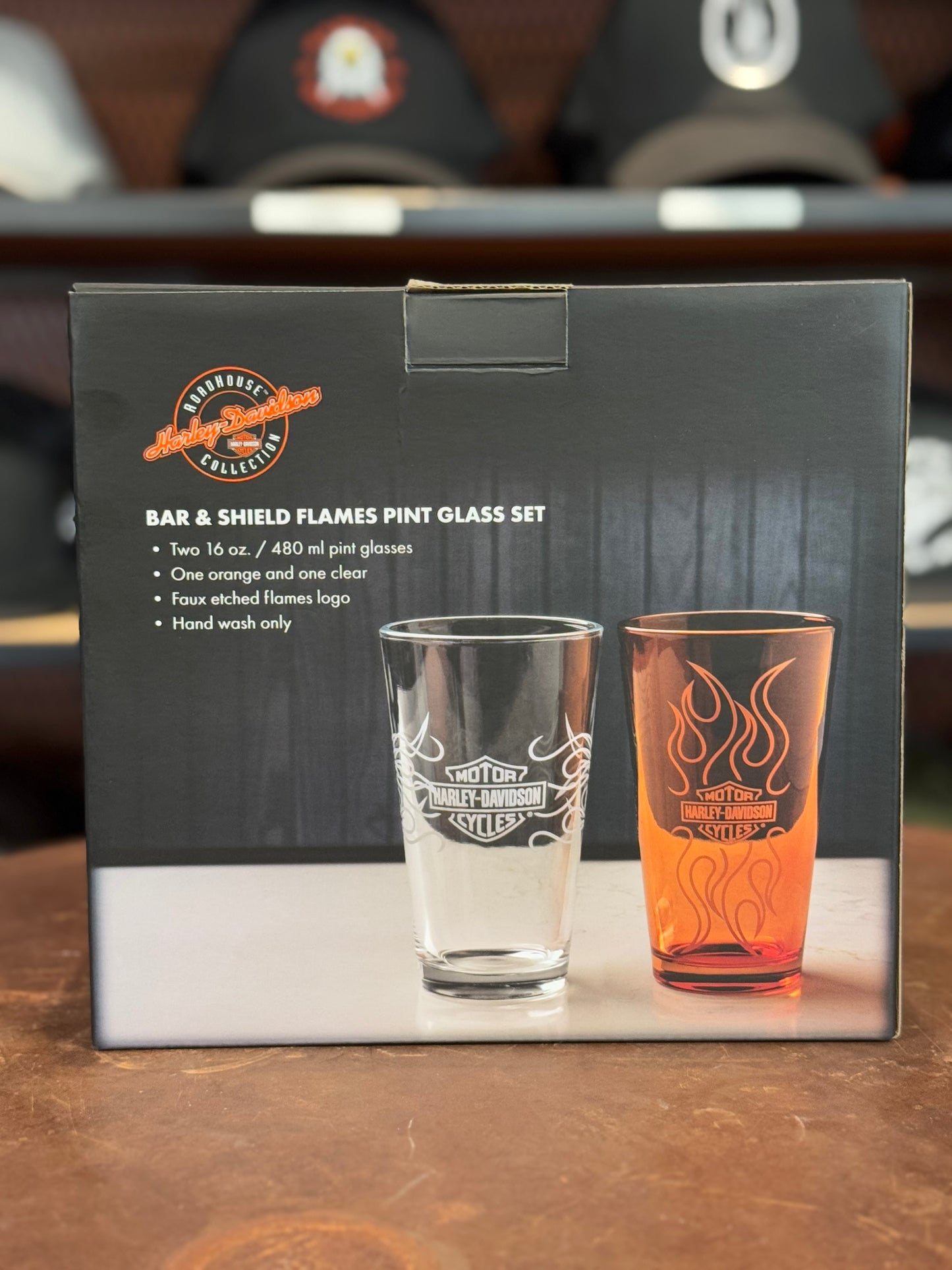 Harley-Davidson®  B&S Flames Pint Glass Set