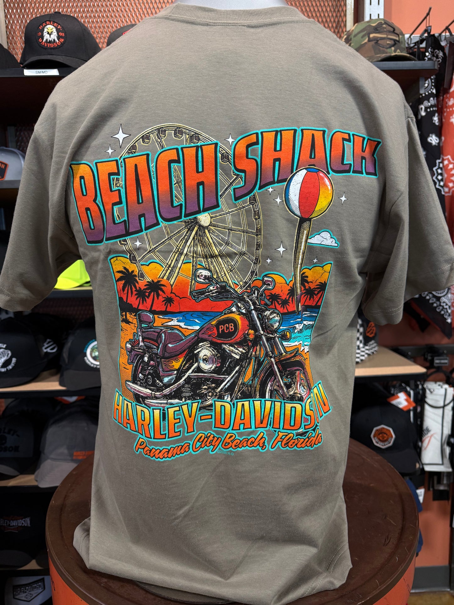 Beach Shack Short Sleeve Retro Vibe Tee in Brindle