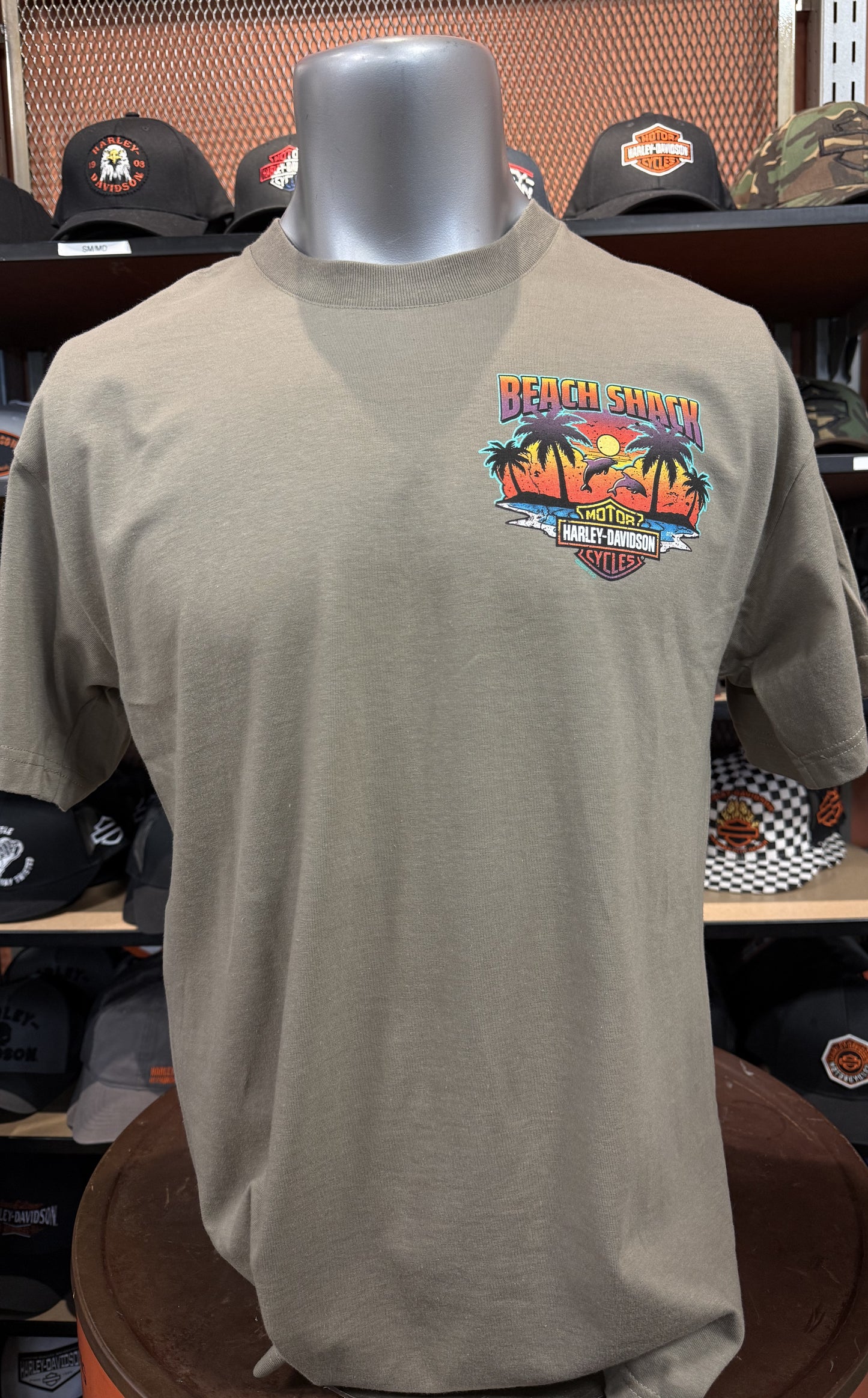 Beach Shack Short Sleeve Retro Vibe Tee in Brindle