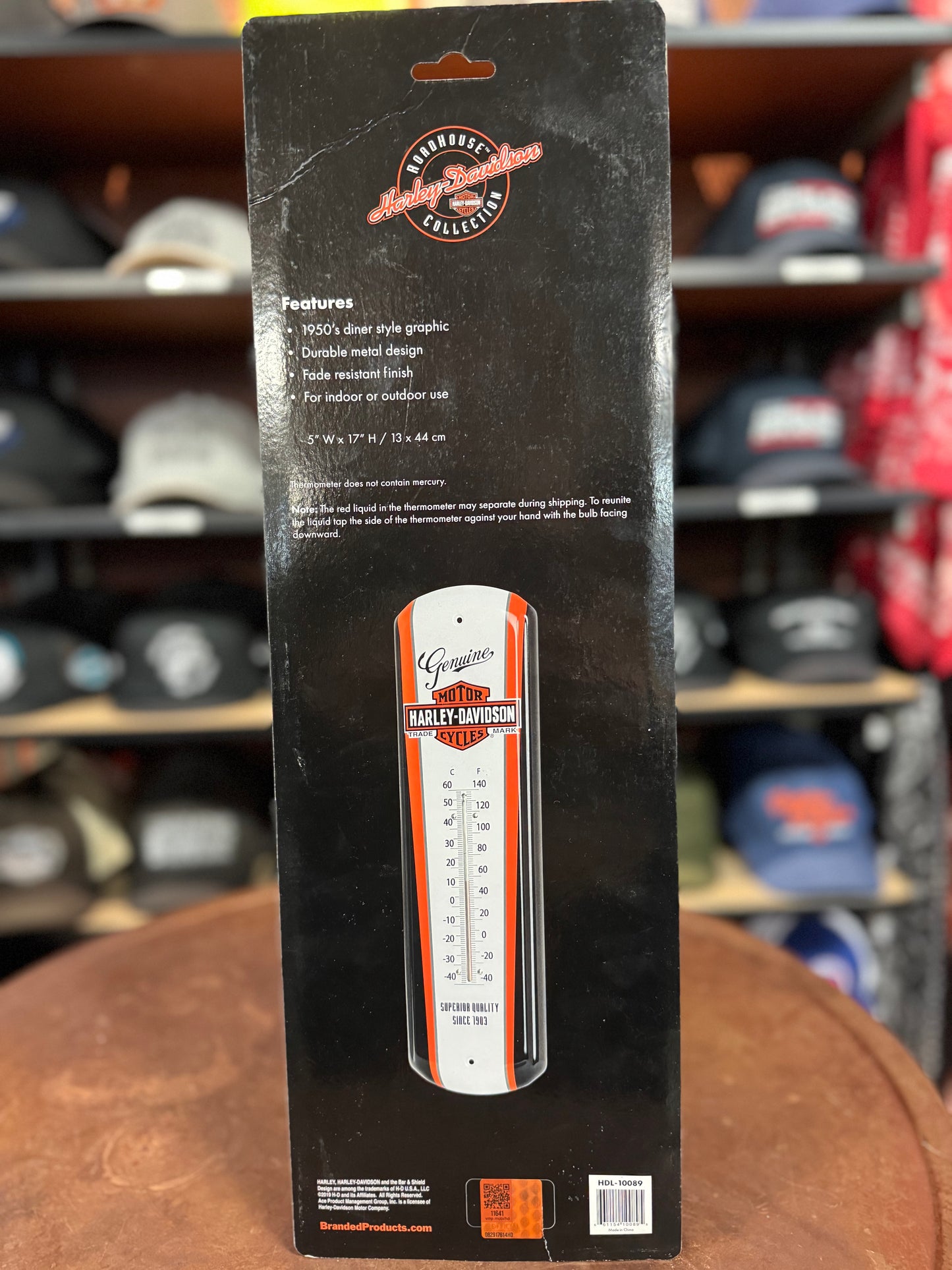 Harley-Davidson® Nostalgic B&S Tin Thermometer