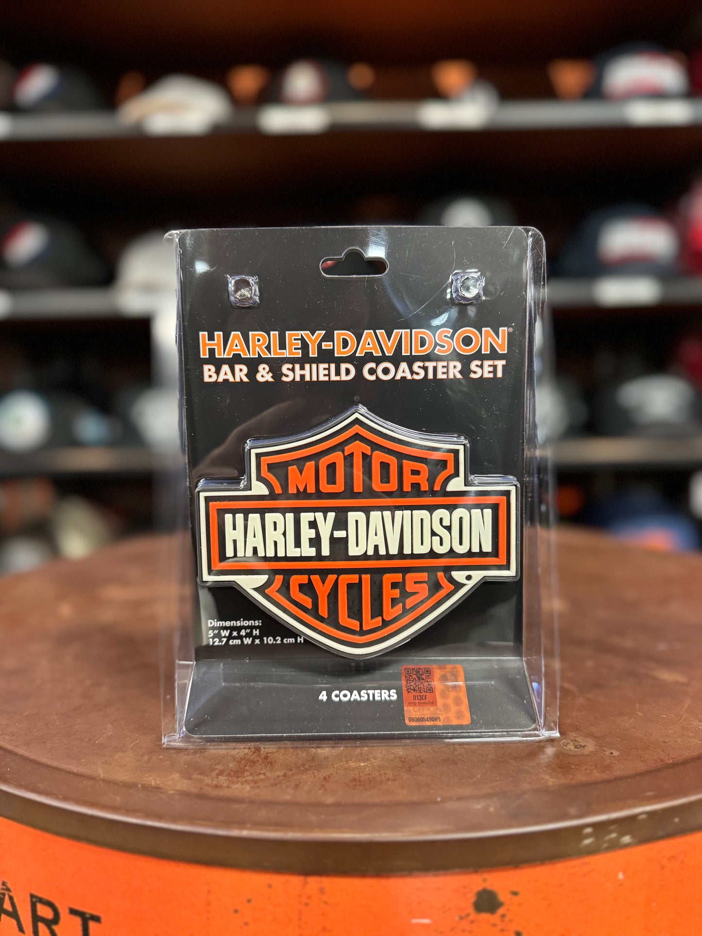 Harley-Davidson® B&S Rubber Coaster Set