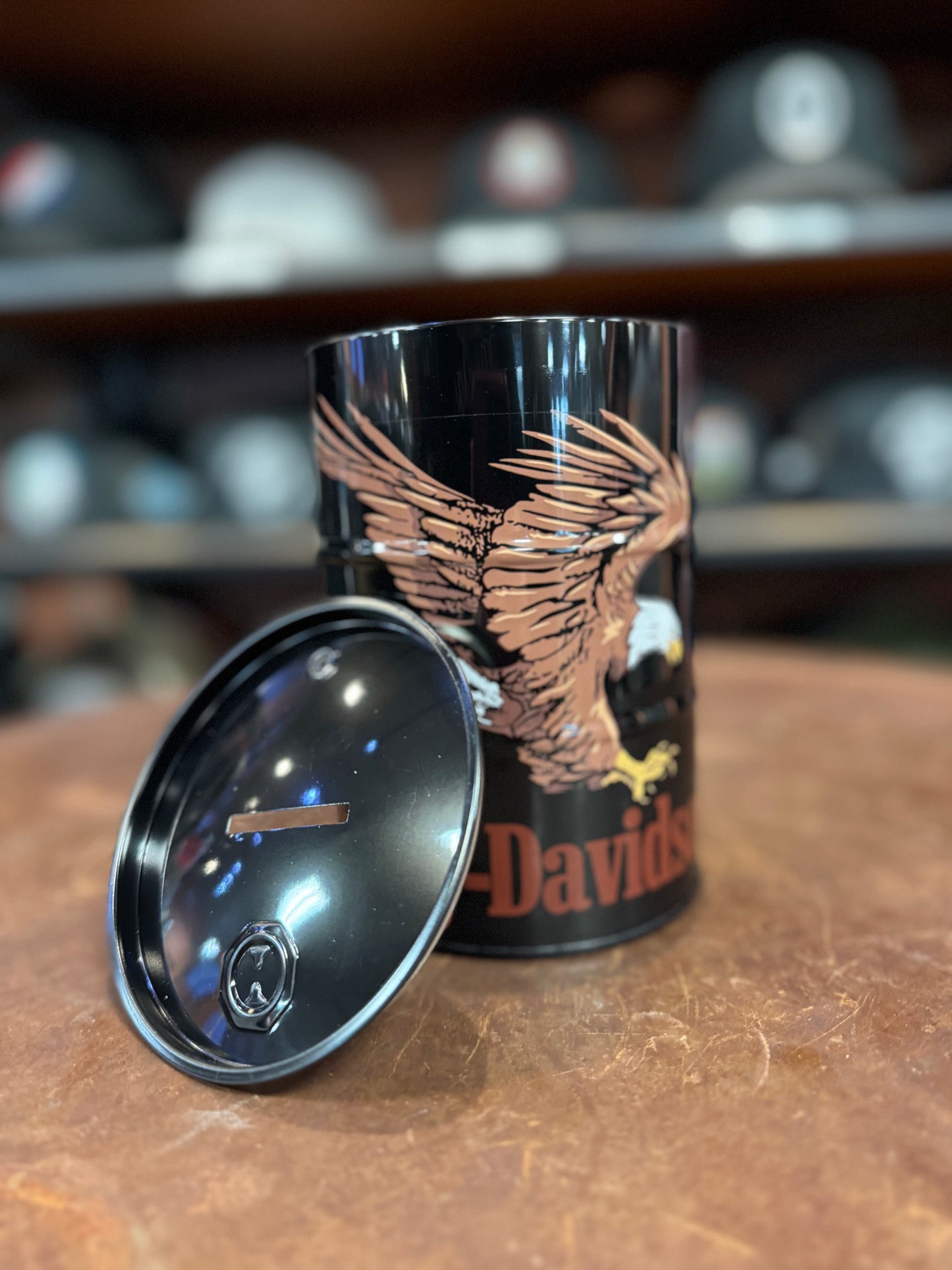 Harley-Davidson® Swooping Eagle Tin Bank