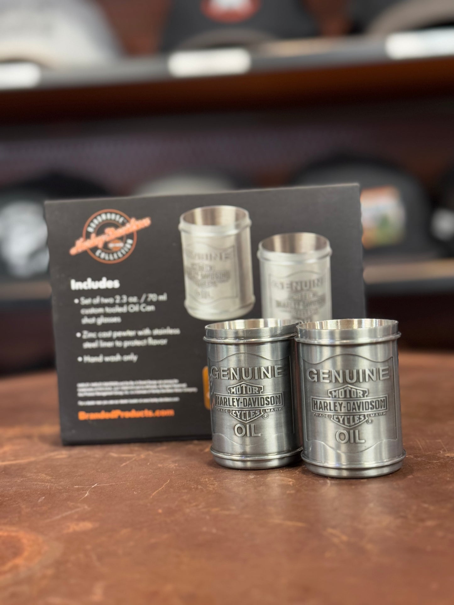 Harley-Davidson® Pewter Shot Glass Set