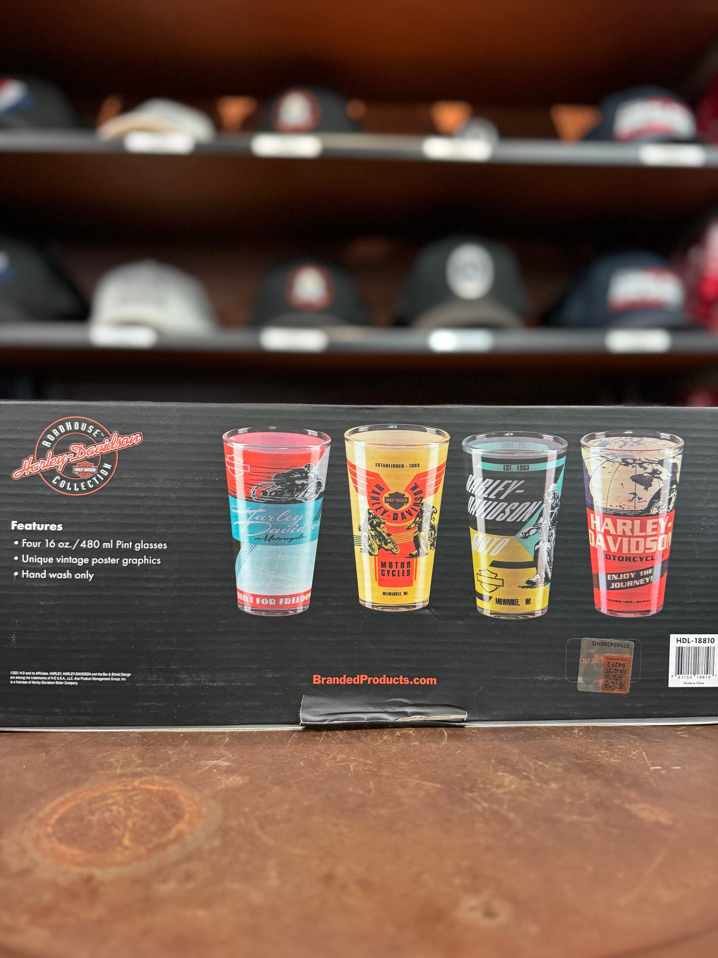 Harley-Davidson® Vintage Poster Pint Glass Set