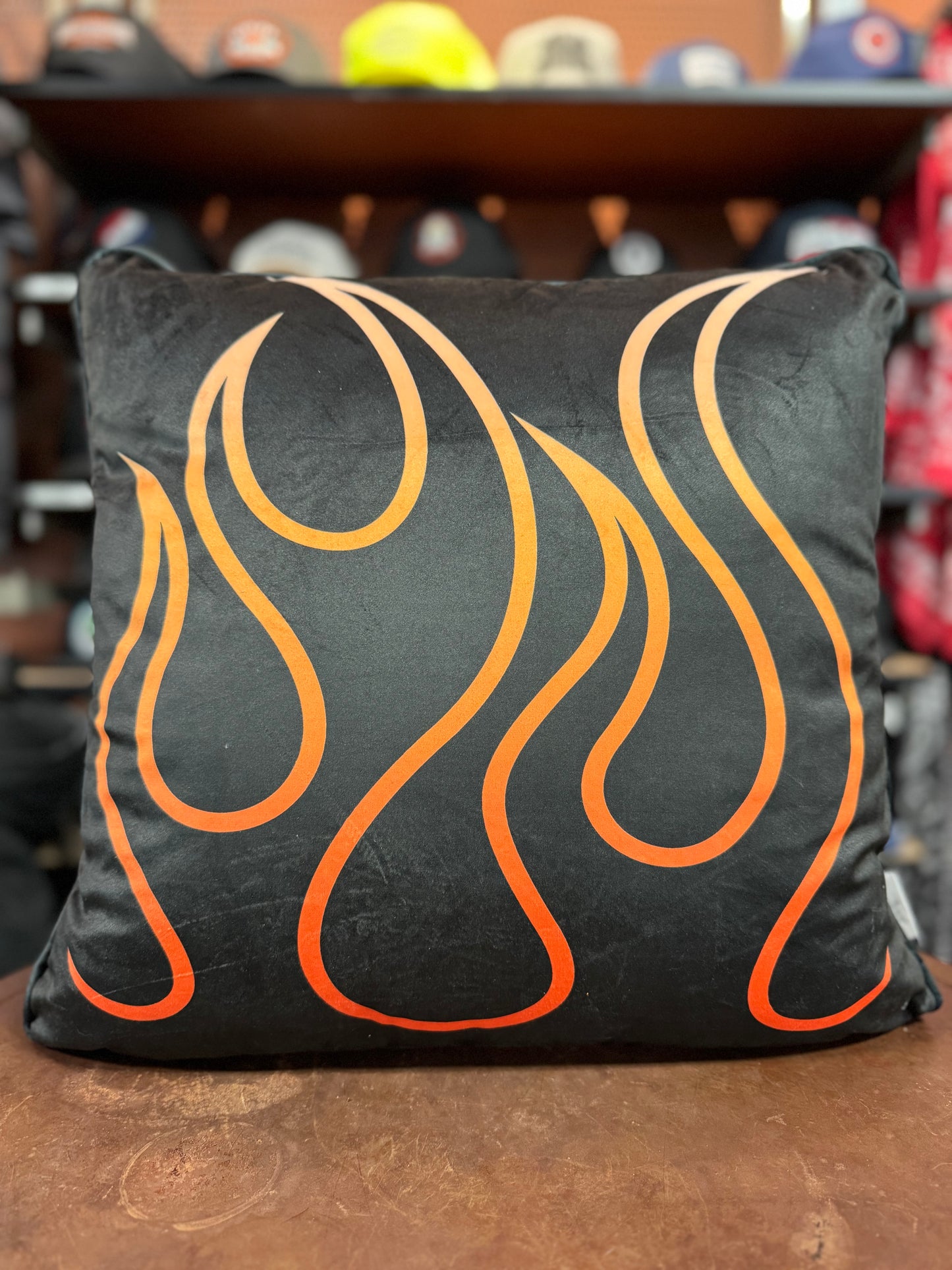 Harley-Davidson® B&S Flames Pillow