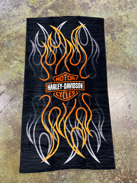 Harley-Davidson® B&S Flames Beach Towel