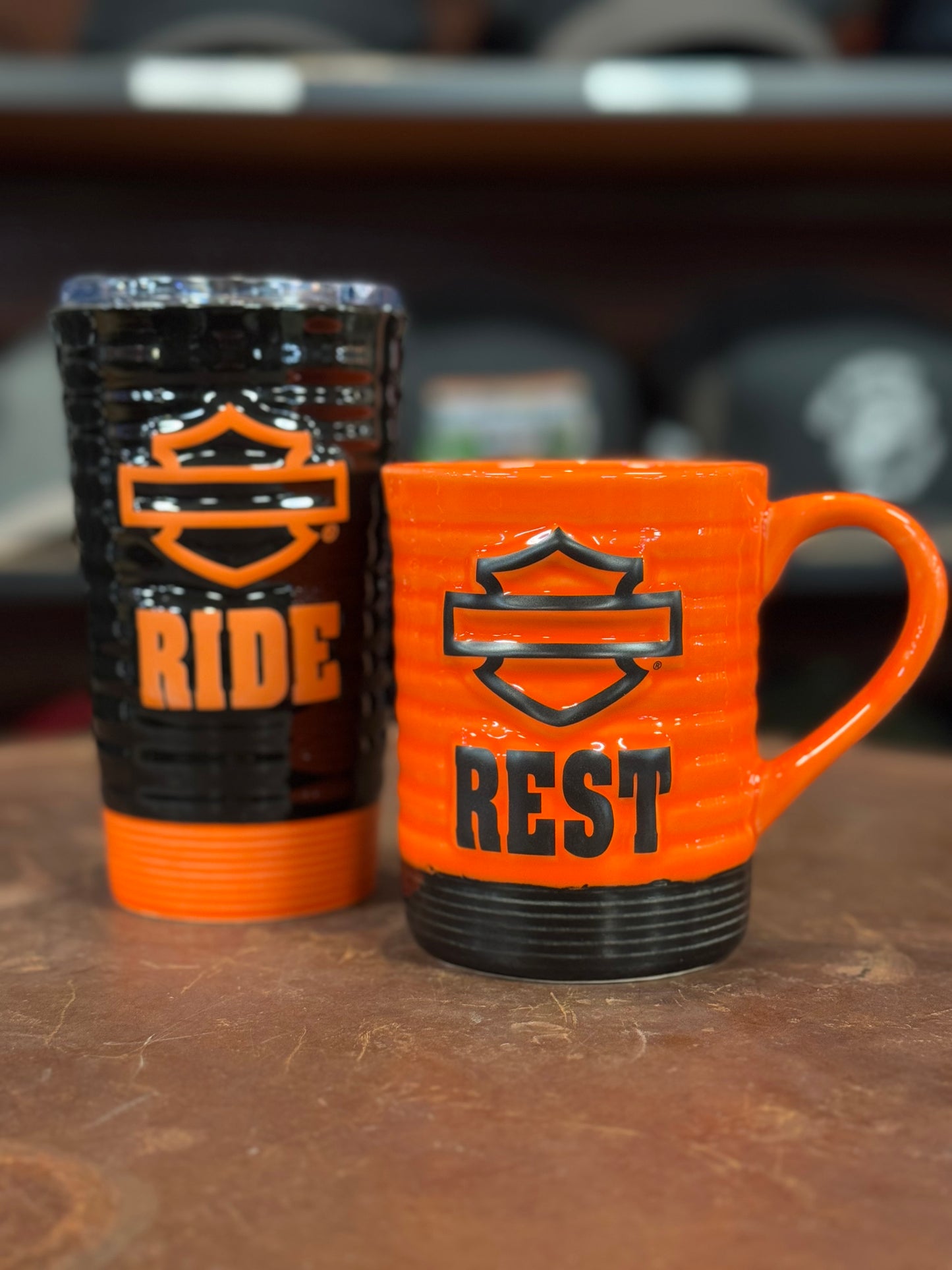 Harley-Davidson® Ride & Rest Travel/Coffee Mug Set