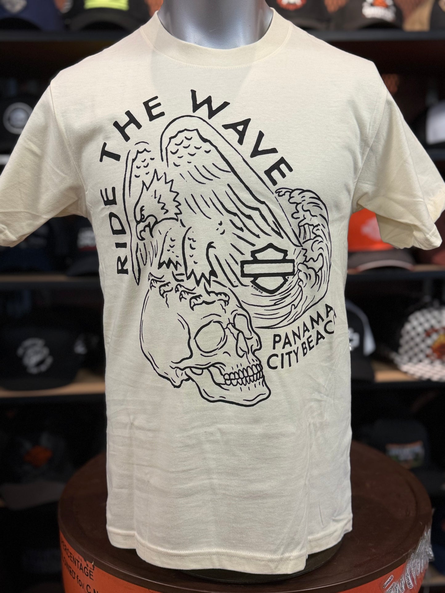 Dealer One Line Tee in Antique White