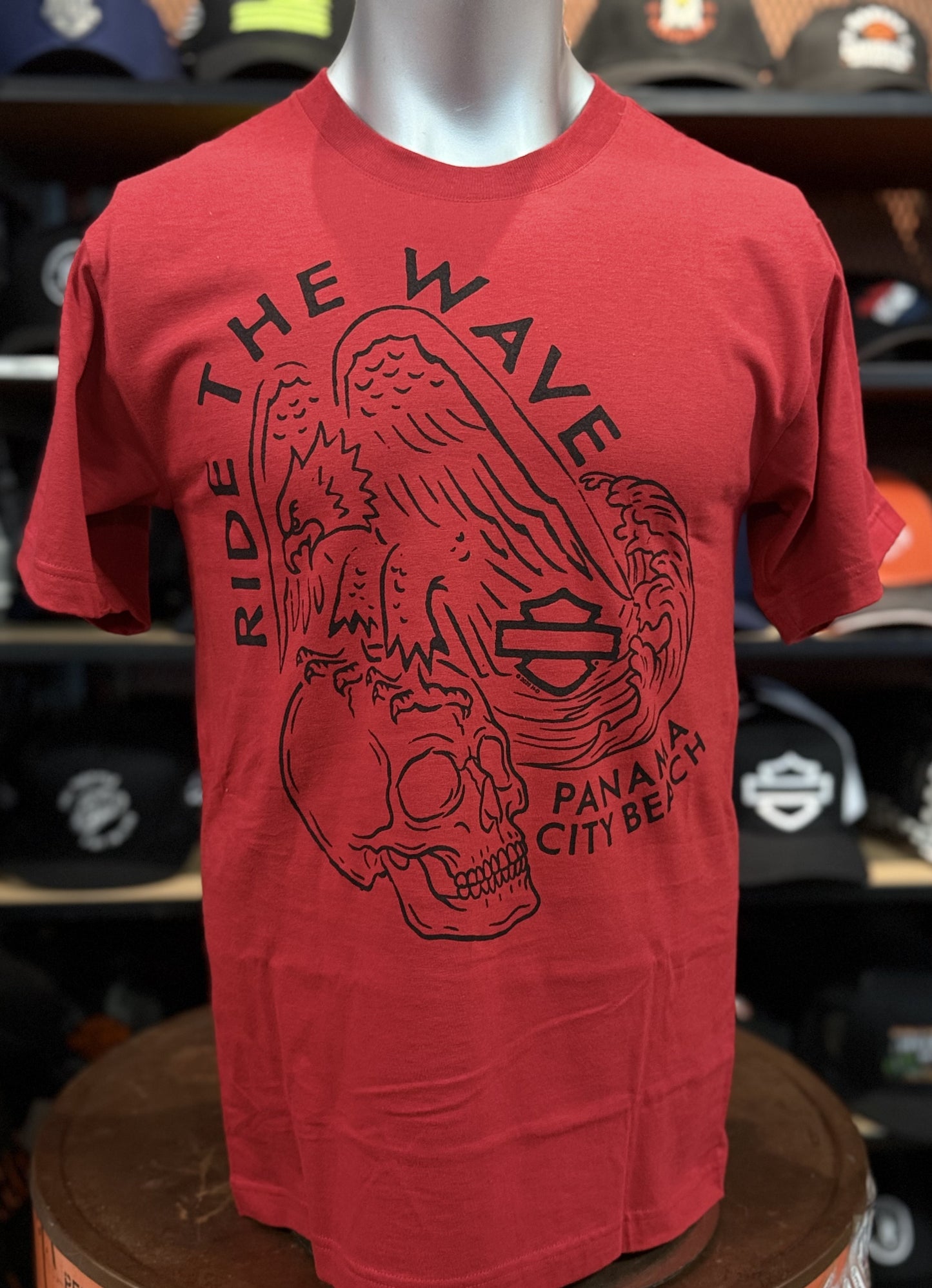 Dealer One Line Tee in Chili Pepper