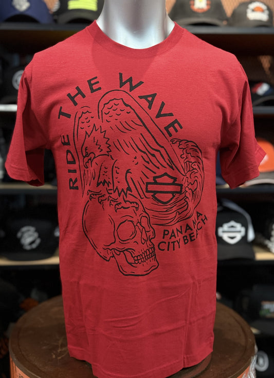 Dealer One Line Tee in Chili Pepper