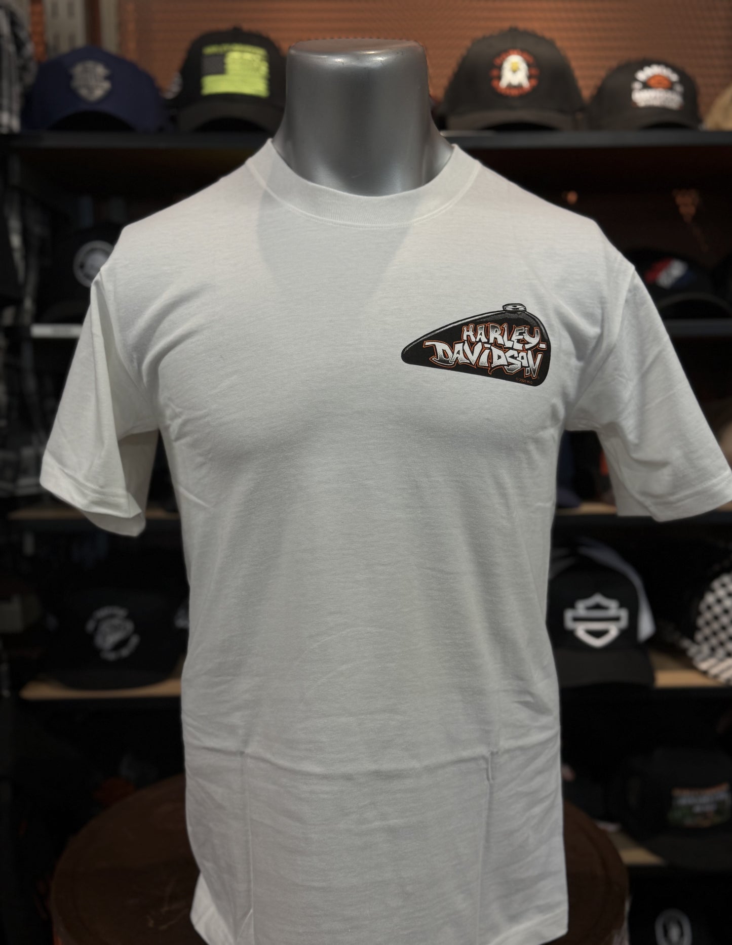 Beach Shack Skull Cap Tee in Bright White