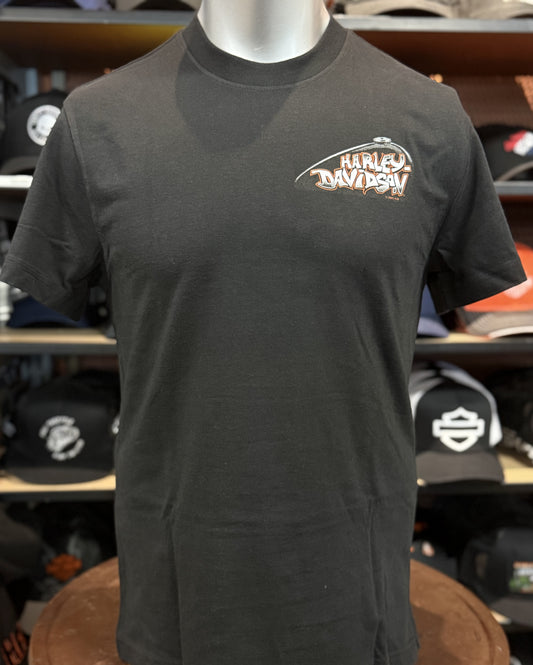 Beach Shack Skull Cap Tee in Black