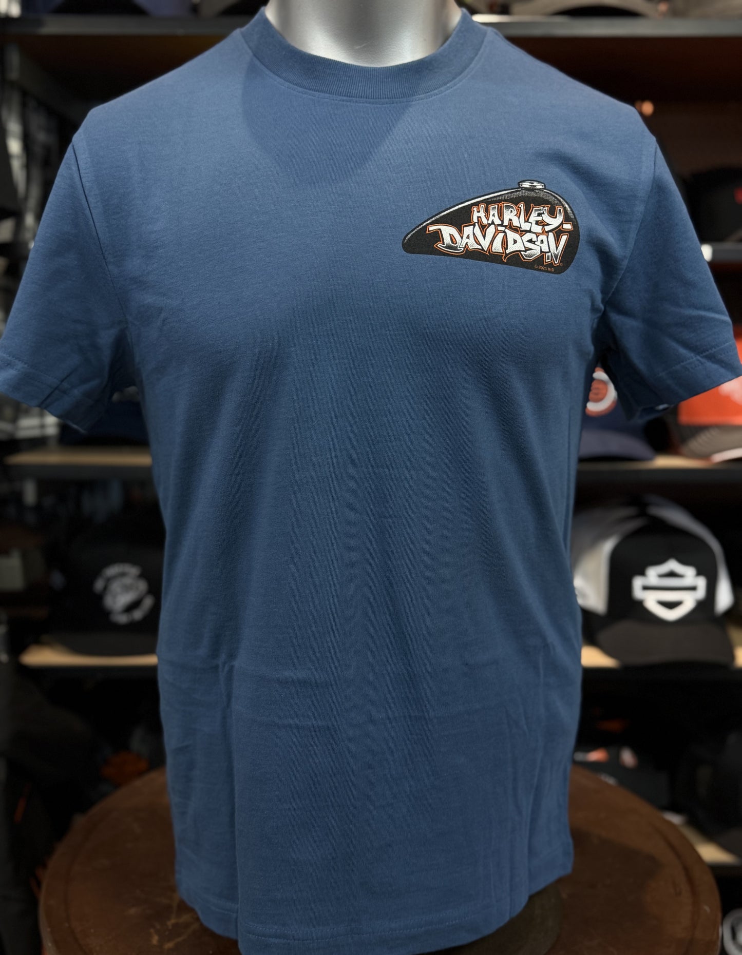 Beach Shack Skull Cap Tee in Ensign Blue