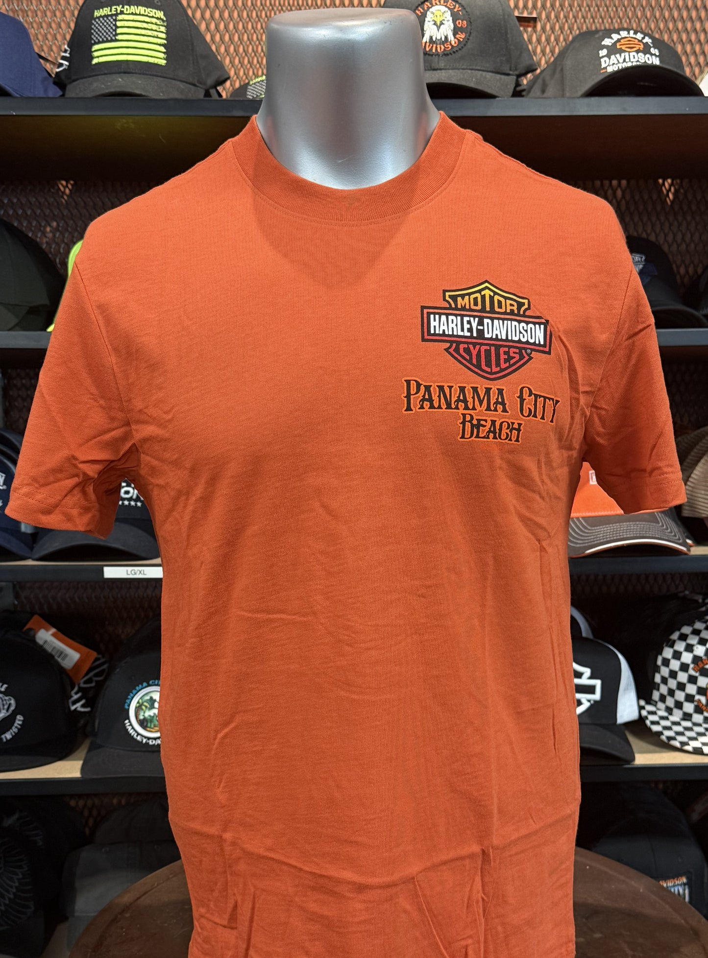 Dealer Skull Sunset Tee in Vintage Orange