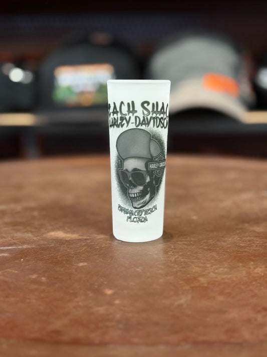 Beach Shack Skull Cap Frosted Tall Shot Glass