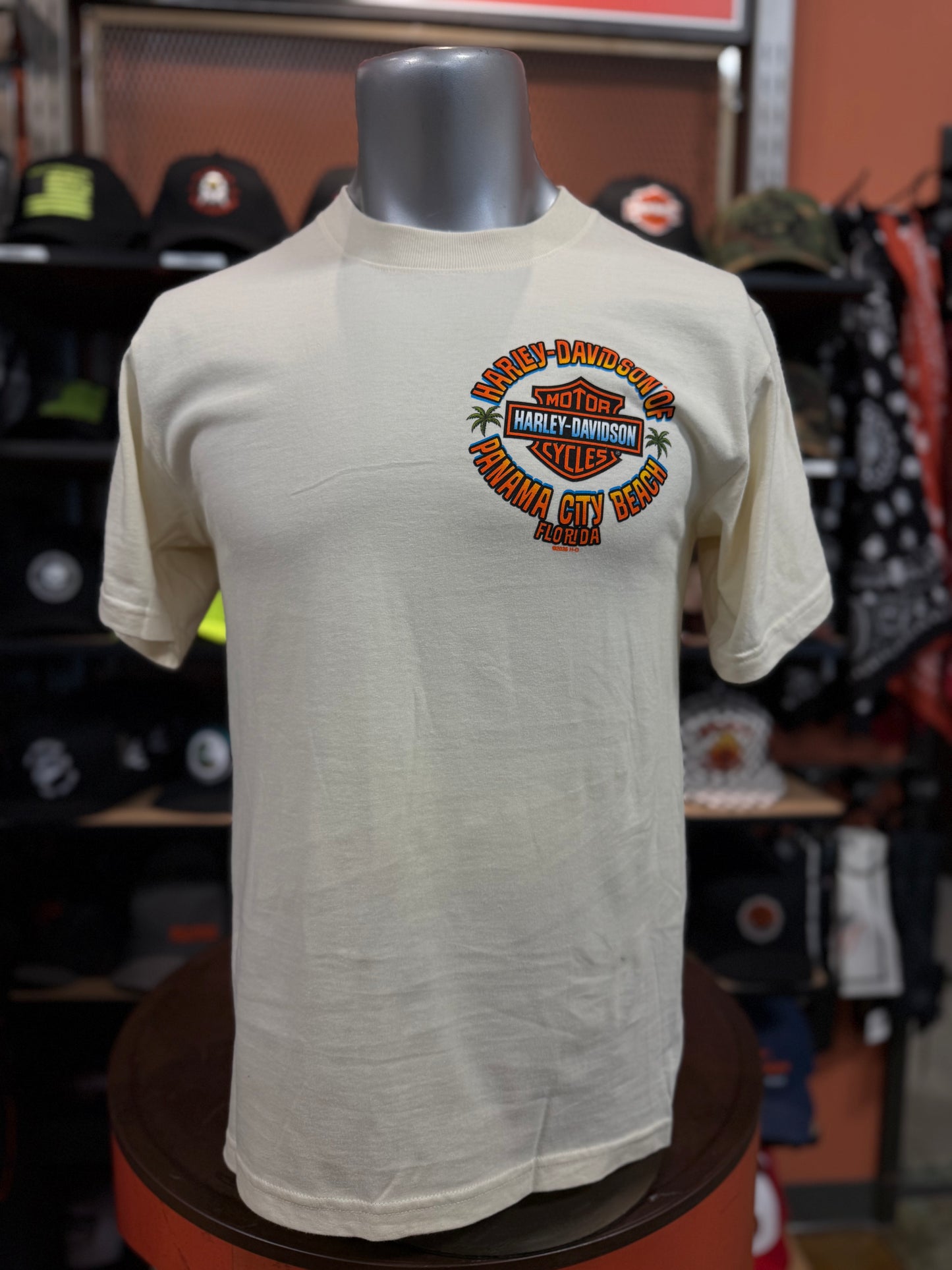 Dealer Short Sleeve Turtle Fink Tee in Antique White