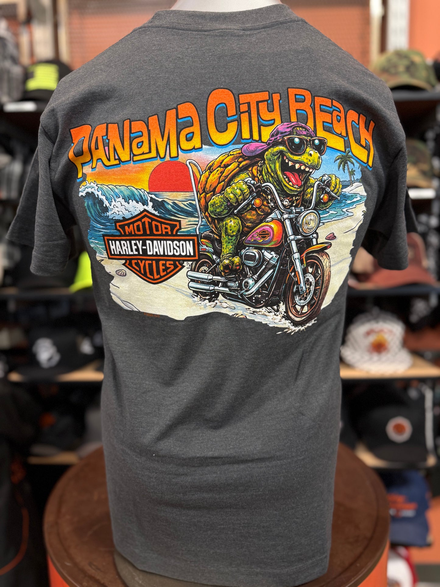 Dealer Short Sleeve Turtle Fink Tee in Charcoal Grey