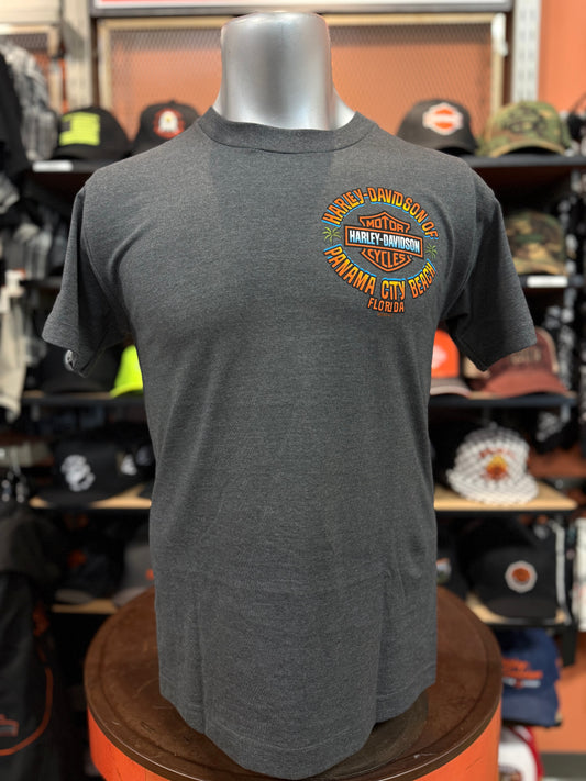 Dealer Short Sleeve Turtle Fink Tee in Charcoal Grey