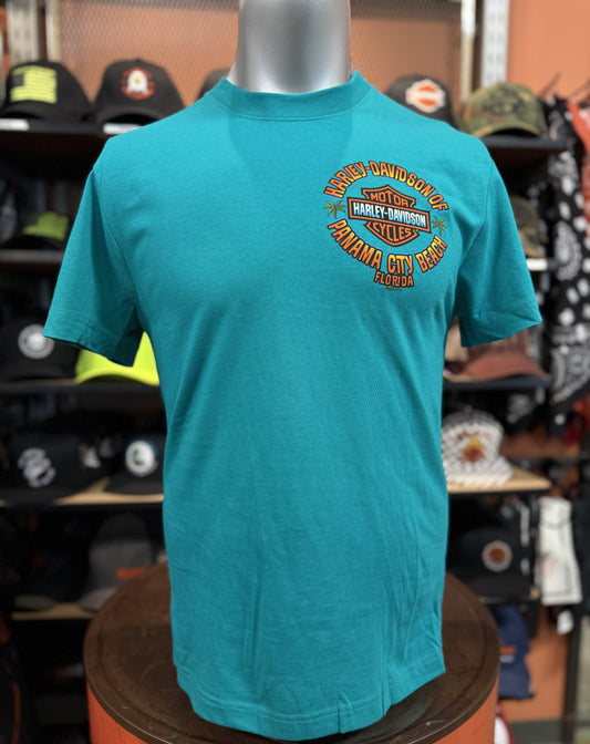 Dealer Short Sleeve Turtle Fink Tee in Tropical Green