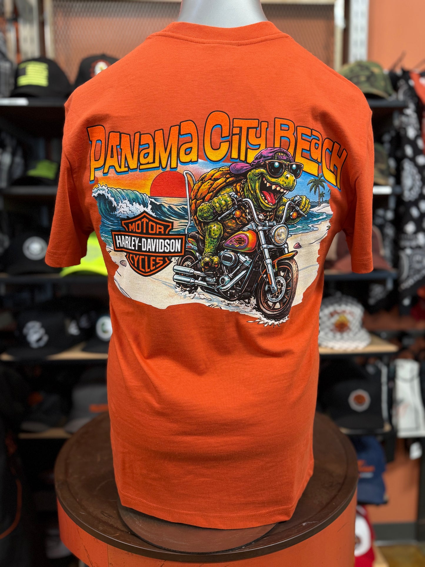 Dealer Short Sleeve Turtle Fink Tee in Vintage Orange