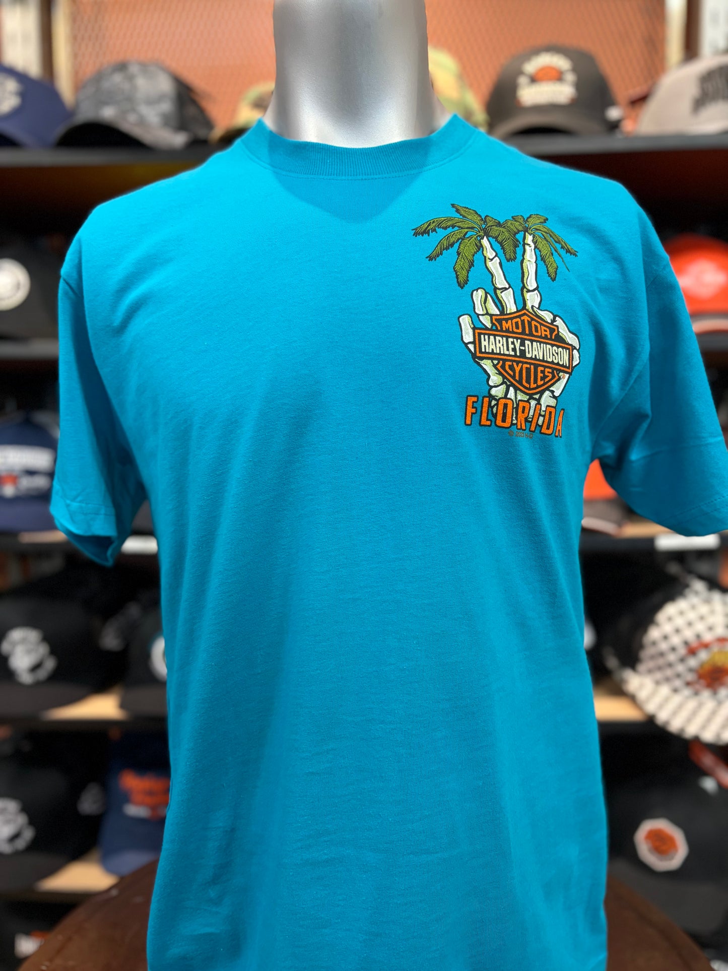 Dealer Men's Wave Skull Short Sleeve in Fjord Blue