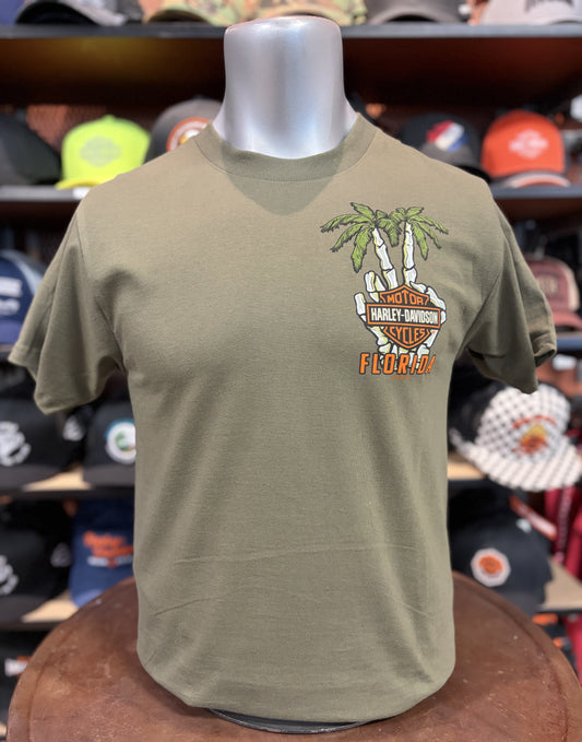 Dealer Wave Skull Men's Short Sleeve in Grape Leaf