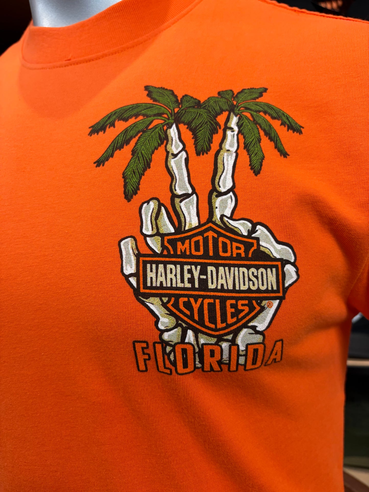 Dealer Men's Wave Skull Short Sleeve in Harley Orange